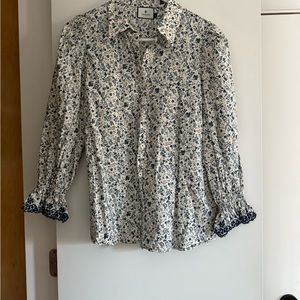 Tuckernuck Blue and White Floral Blouse